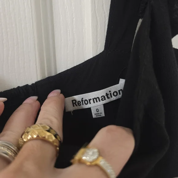 Reformation Oaklyn Linen A Line Mini Dress Size 0 - Picture 5 of 8